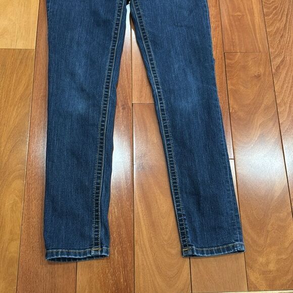 MISS ME Women's Plain Stretch Crop Skinny Zip Ankle Jeans Mid Rise Blue Size 29 - Picture 3 of 12